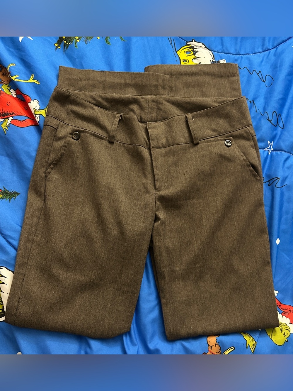 Vintage Y2K Heart Soul Women’s Brown Dress Pants - Tailored Straight